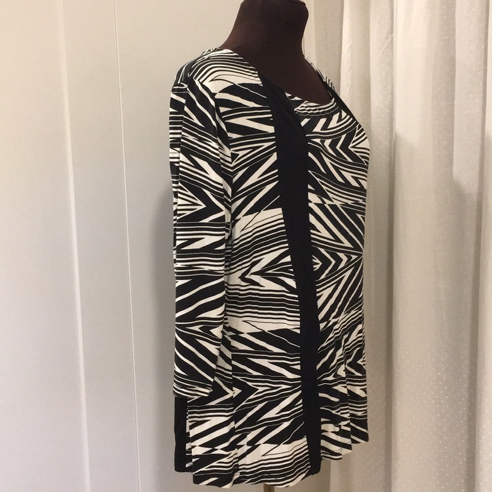 Lynn Ritchie Silver rayon spandex blouse xl